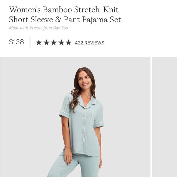 Cozy Earth Bamboo Short Sleeve Pajama Set
